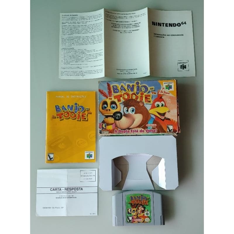 Banjo tooie n64 na caixa original cartucho novo banjo-tooie 64