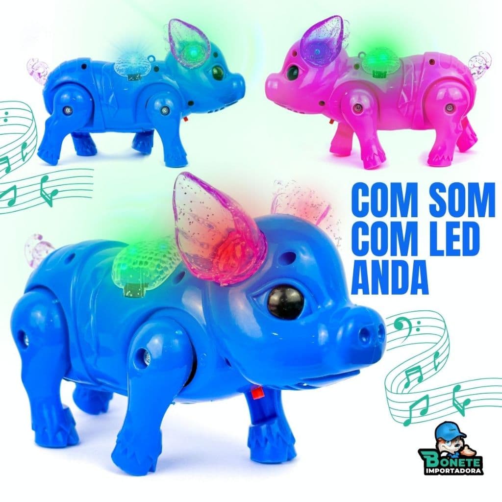Porquinho de Plástico com Música