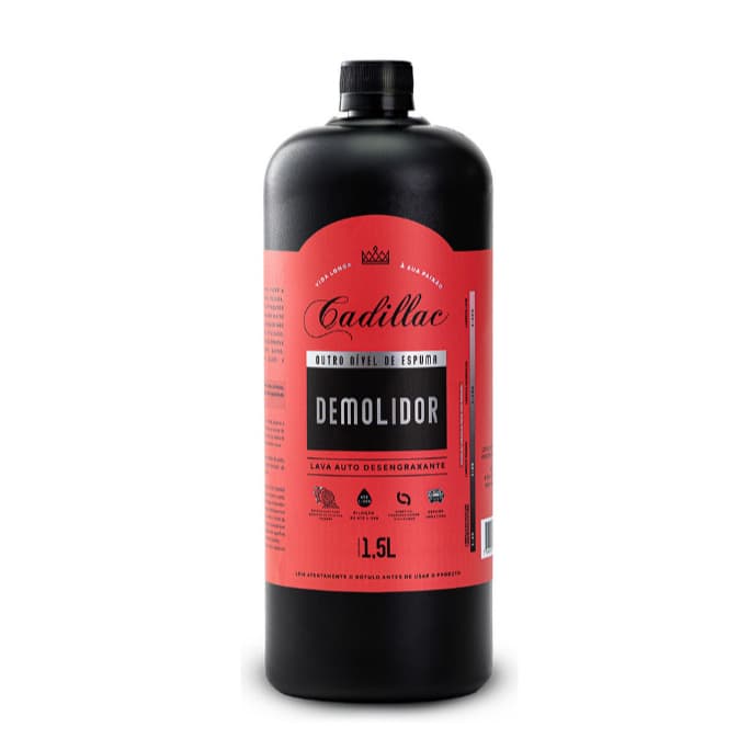 Shampoo Automotivo Demolidor Desengraxante 1,5L Cadillac Pré-Lavagem Lava Autos Concentrado
