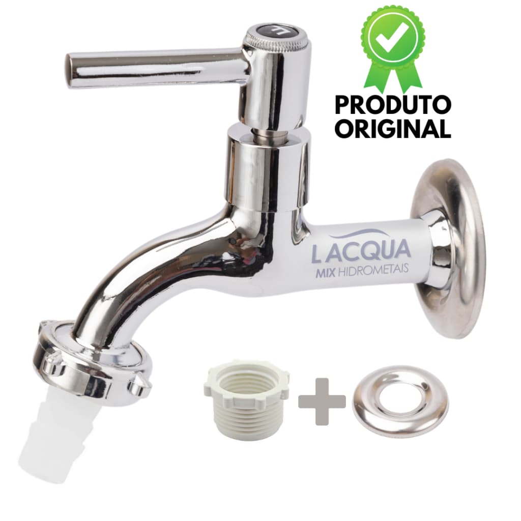 Torneira Jardim Luxo Longa 100% METAL