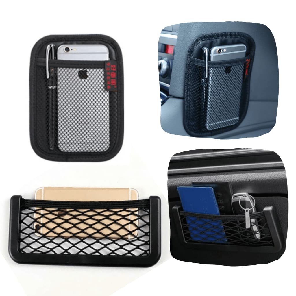 Suporte Celular Veicular Organizador Universal Carro Porta Objetos Bolsa Rede Porta Chave Acessório Veiculo Premium