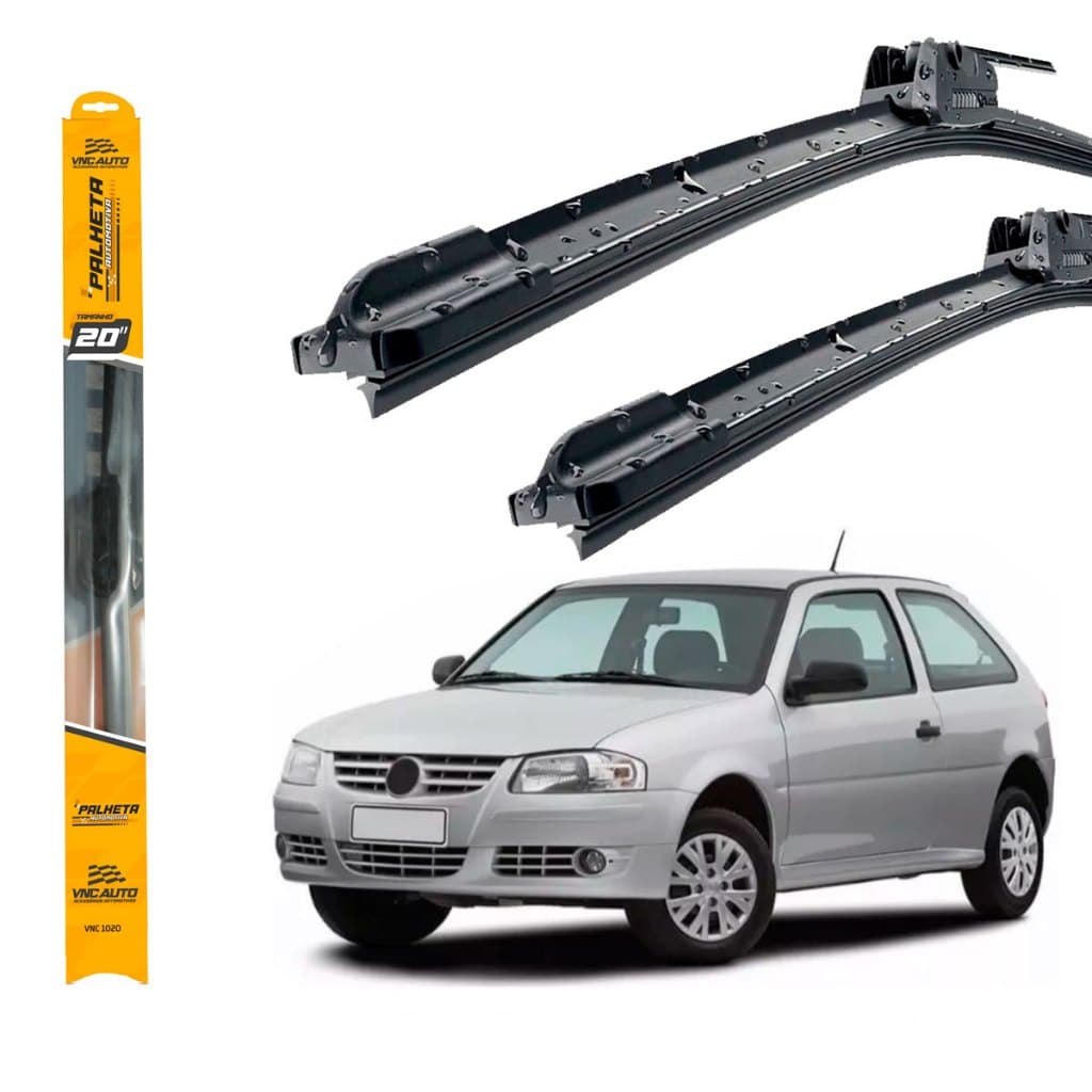 Par de Palhetas para Limpador de Parabrisa Dianteiro  Gol G4 2005 2006 2007 2008 2009 2010 2011 2012