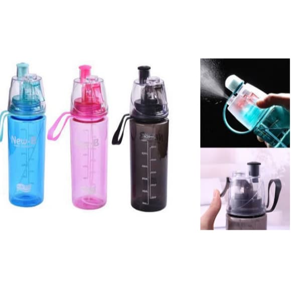 Garrafa De Água Esportiva 600ml Anti-vazamento Função Spray TOP0074
