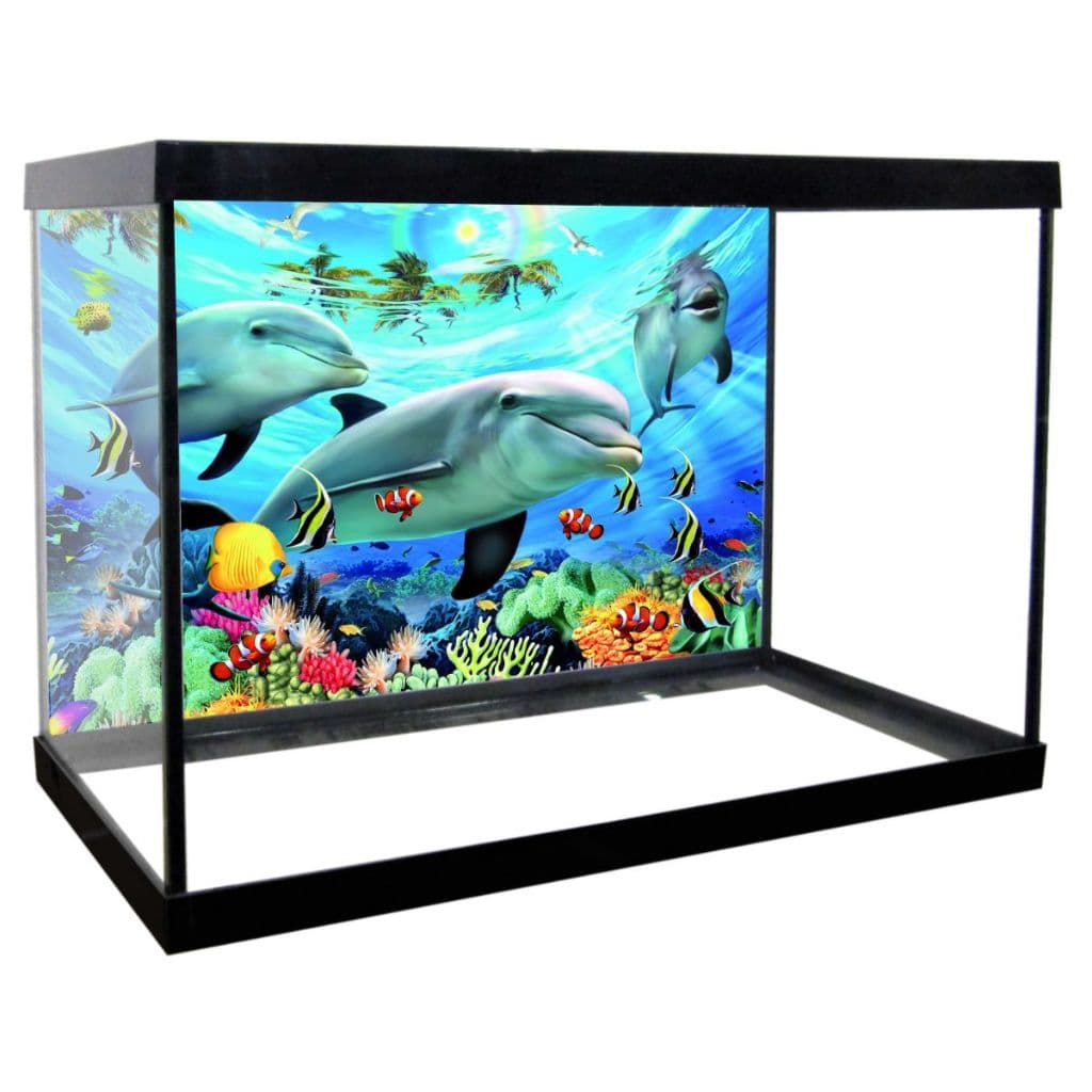Adesivo Decorativo Vinilico PRÓPRIO Para Fundo De Aquario MAR CORAL PEIXES ALTA RESOLUÇÃO HD - FD03