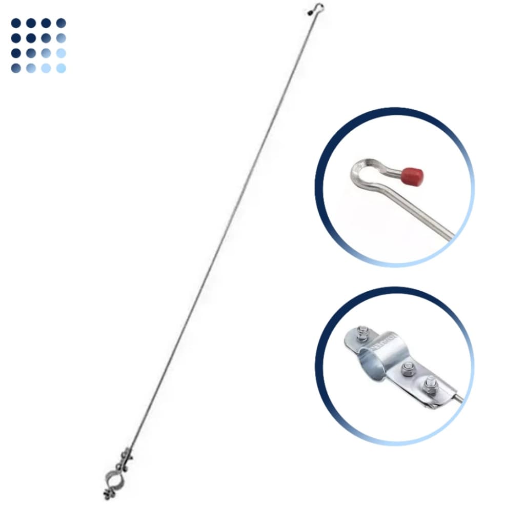 Antena De Moto Corta Pipa P/guidão Em Aluminio Fixa.