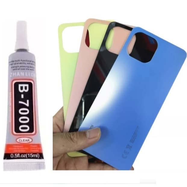 Tampa Traseira +Cola Aleatório B7000 Ou T7000 15ml Compatível Mi 11 Lite/11 Lite 5g/11 Lite