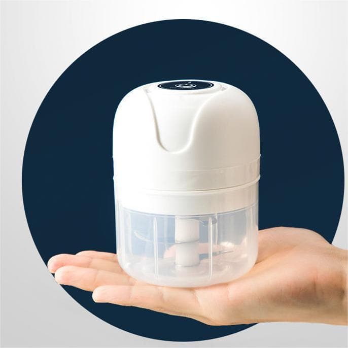 Mini Processador Triturador Sem Fio Elétrico  De Alimentos Para Legumes Alho Gengibre Branco Promoções