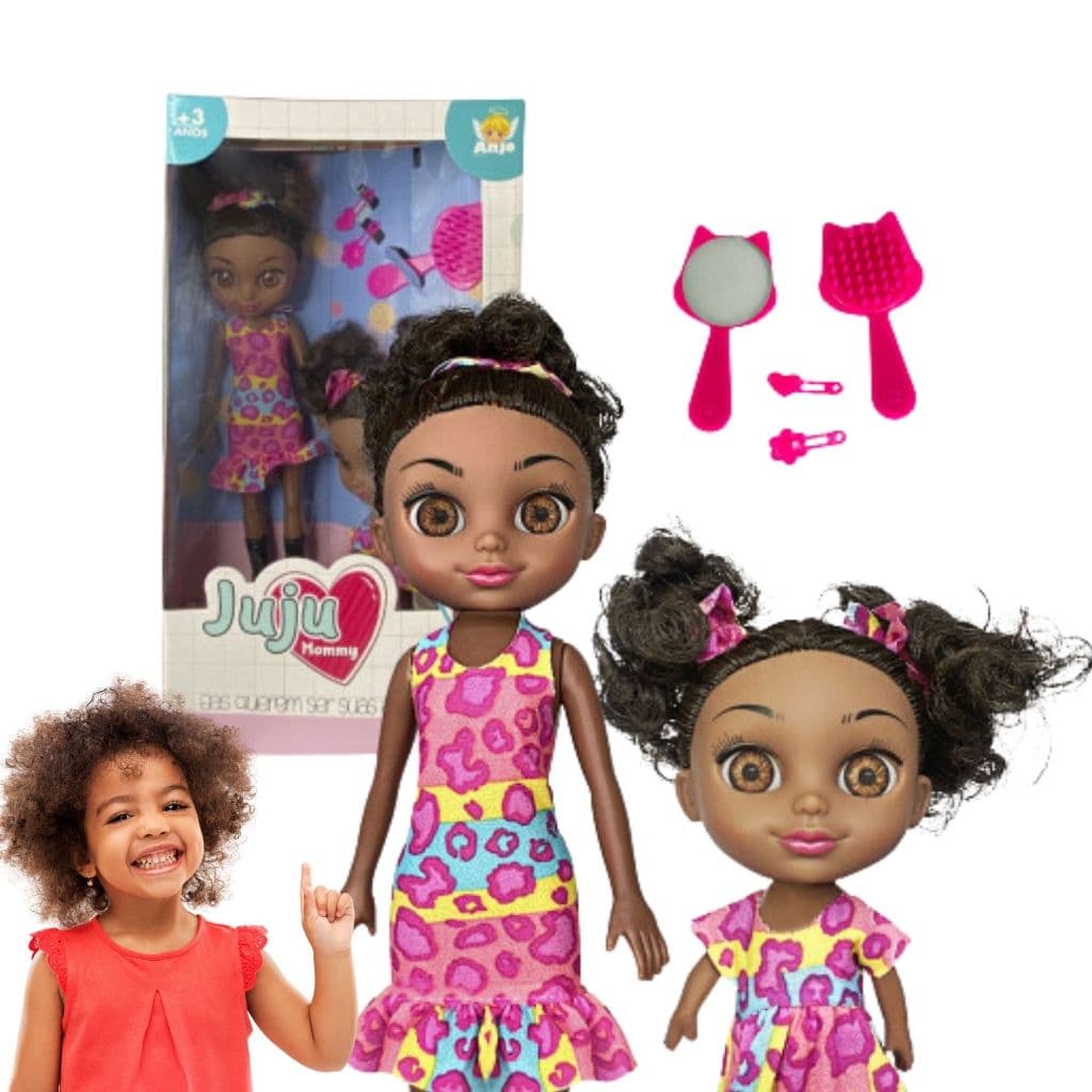 Boneca Juju Mommy Mamãe E Filhinha Com Acessórios Brinquedo infantil educatibo dia das crianças