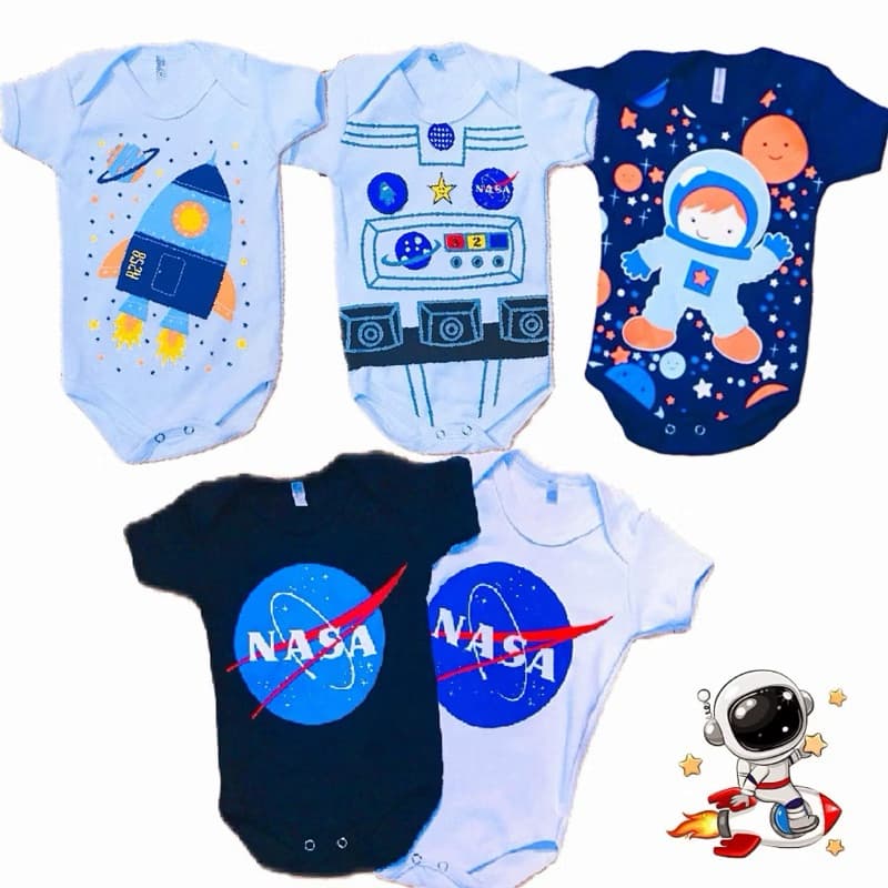 Body Temático Astronauta,Nasa,Foguete,mesversário bebê, festa ou evento