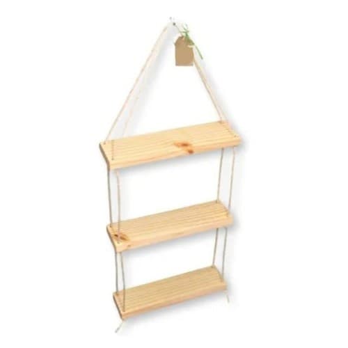 Prateleira Parede Madeira Corda Sisal Suspensa Estante Decorativa Plantas Quarto Cozinha Jardim