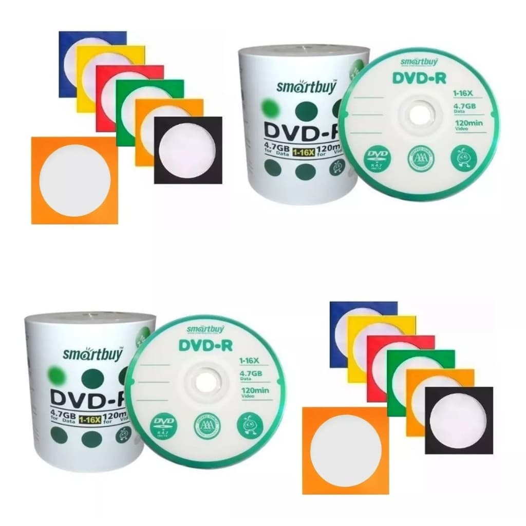 10 unidades de Mídia Virgem DVD-R Nos Envelopes Grava Jogo