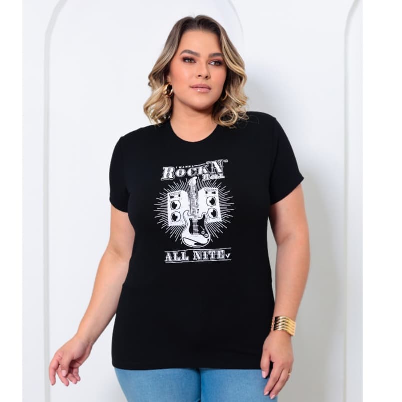 Blusa Feminina Plus Size - Camiseta TShirt GG ao G3 - Moda Plus Size