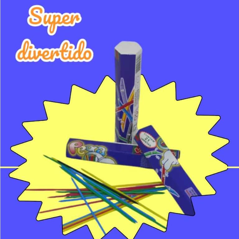 Kit 15 jogos Pega Varetas Brinquedo Divertido 21 Varetas coloridas