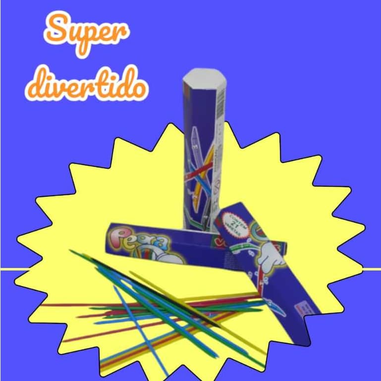 Kit 10 jogos Pega Varetas Brinquedo Divertido 21 Varetas coloridas