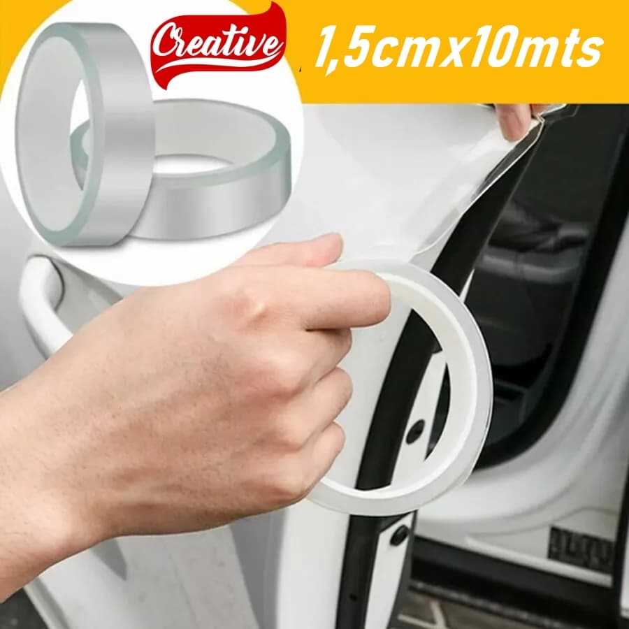Adesivo Protetor Porta Carro Transparente Ppf Quina 1,5 Cm x 10 Metros