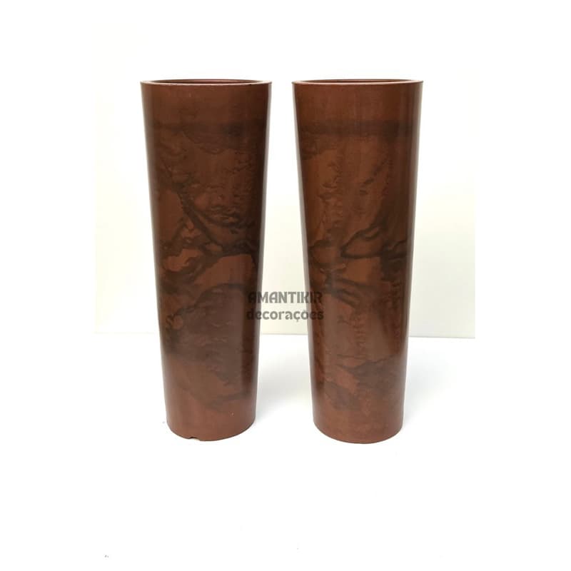 Kit 2 Vasos para plantas Decorativo Ibiza Marmorizado Liso Luxo Moderno Ref.M-110