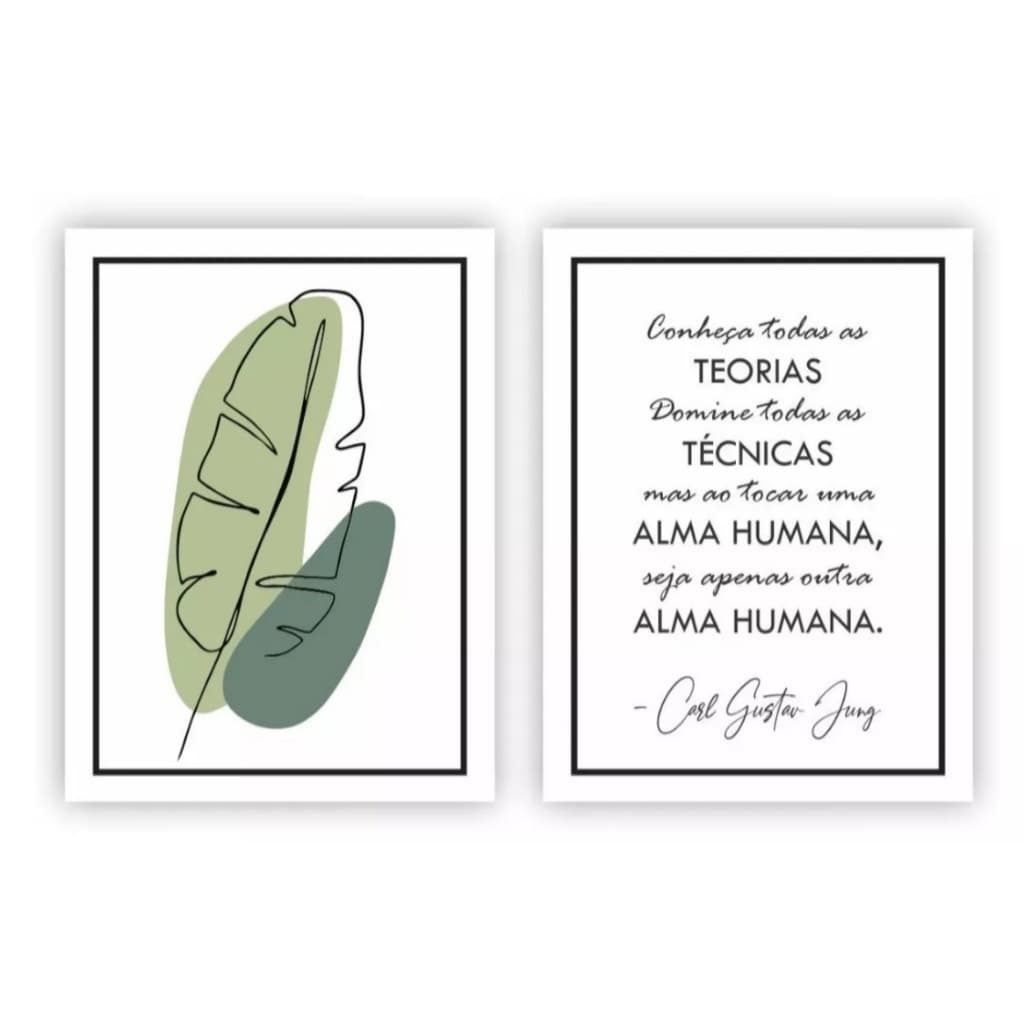 Kit 2 Peças Quadro Decorativo Para Consultório De Psicólogo Psicologia Feita Para Seu Escritório
