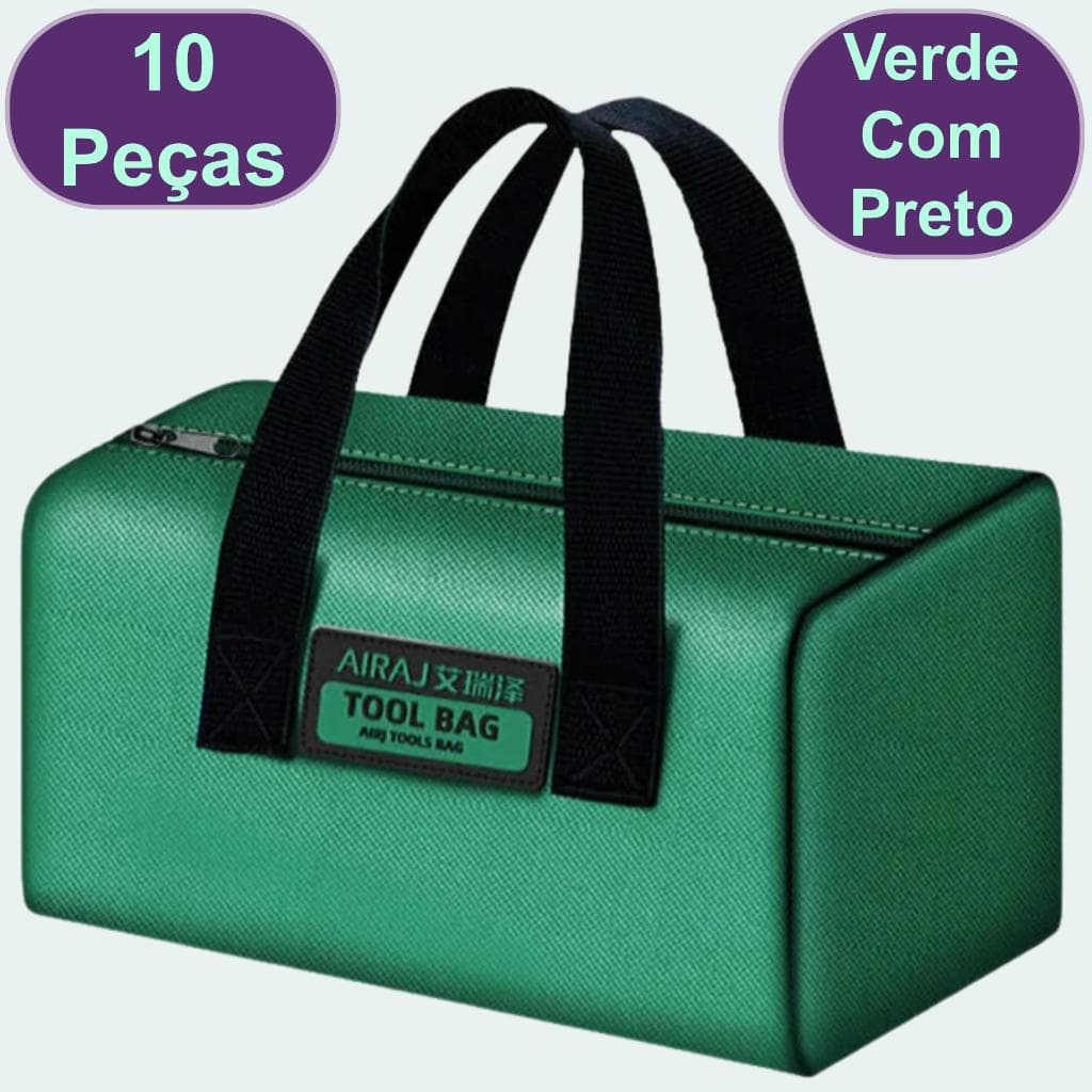 Kit 10 Bolsa Estojo Para Ferramenta Porta Treco Com 2 Alças Reforçada Bolsa Ferramenta Airaj