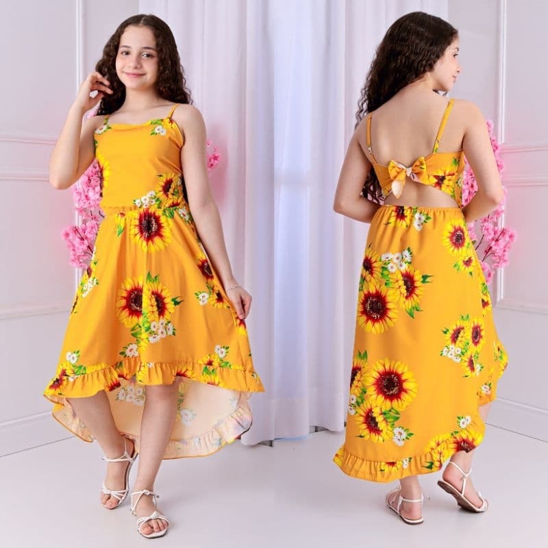 VESTIDO Feminino Infantil Mullet Sereia (4 ao 14 ) Tendência roupas infantil
