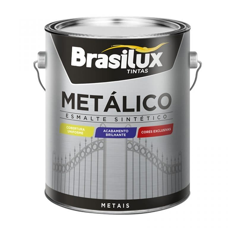 Tinta Esmalte Sintético Metálico 900ml Brasilux Secagem Rápida Várias Cores