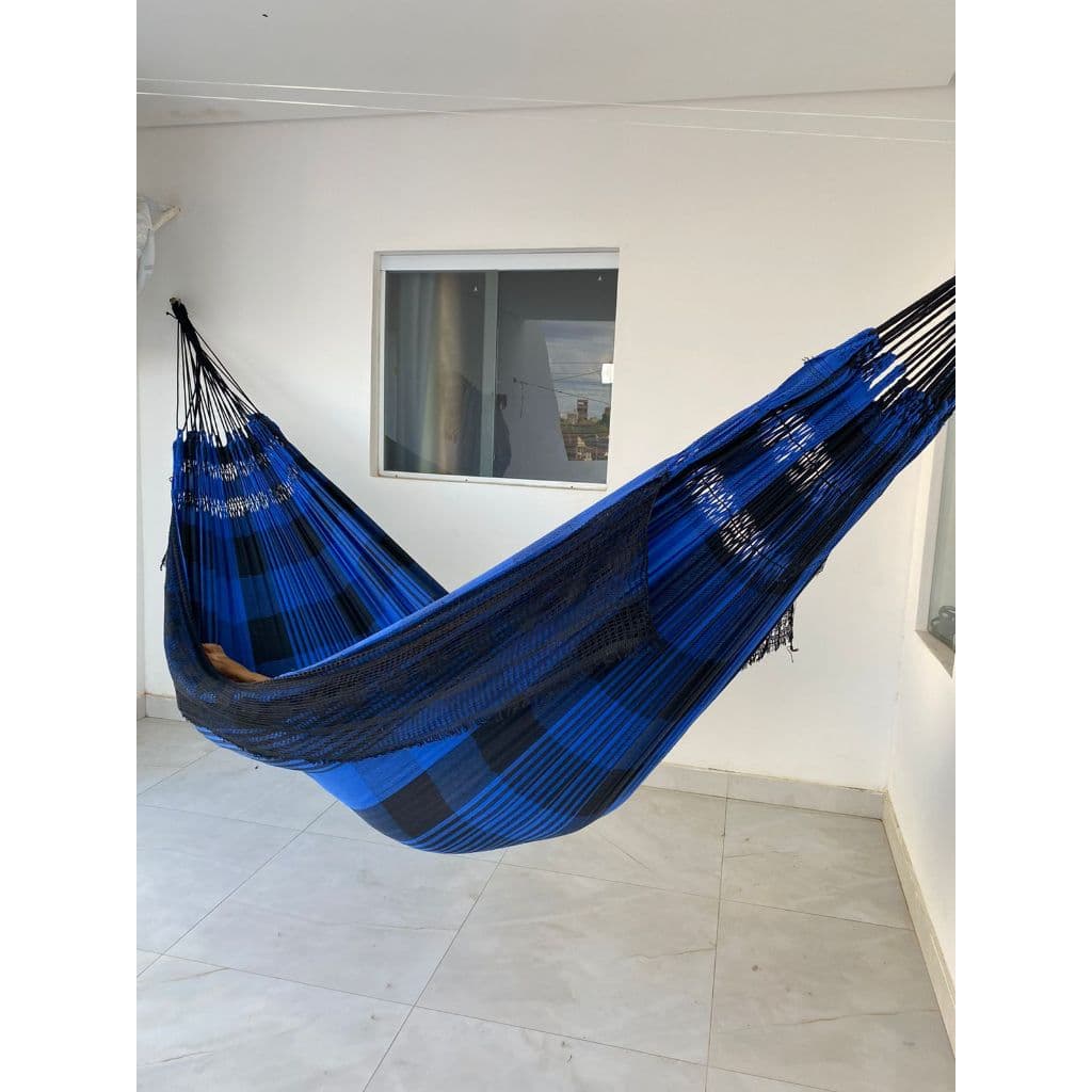 Rede De Dormir Jaguaruana Gigante Casal Reforçada Descanso Luxo Grossa 4,50m 100% algodão