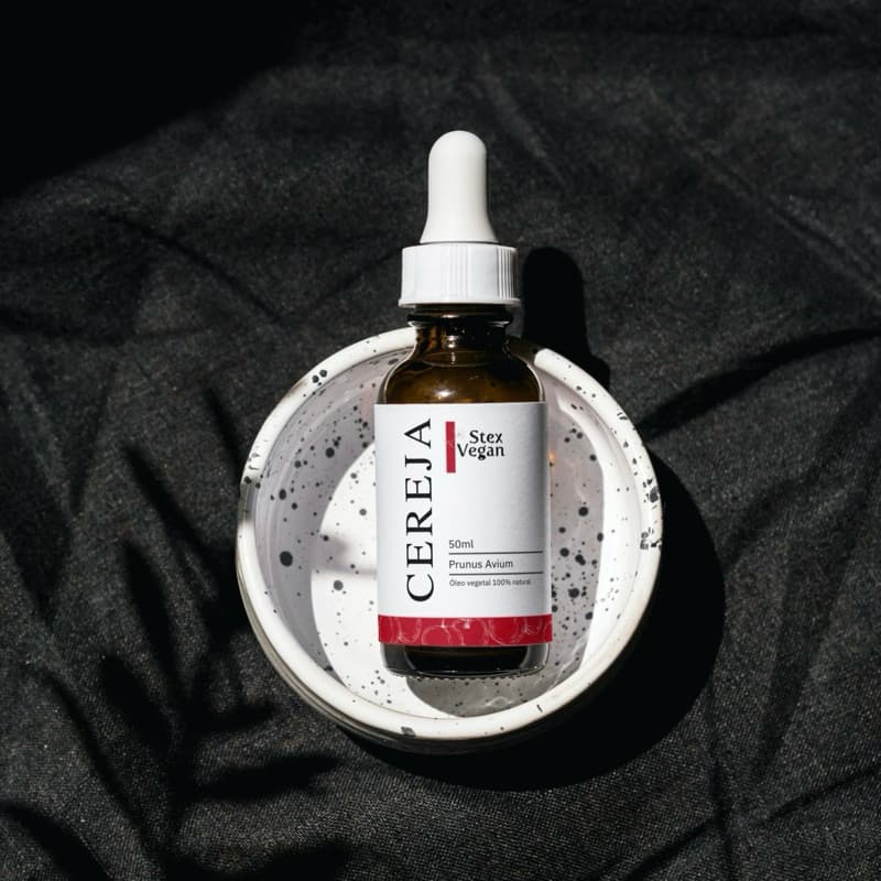 Óleo Vegetal de Cereja 100% Puro e Natural 50mL | Regeneração, Hidratação, Nutrição