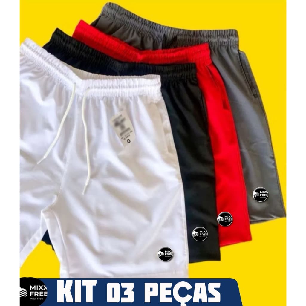 KIT 3 SHORTS MAURICINHO IMPERMEÁVEL COLEÇÃO 2024