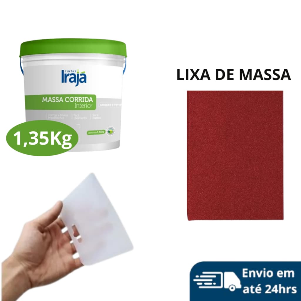 Kit Massa Corrida, Lixa De Massa, Espátula De Silicone