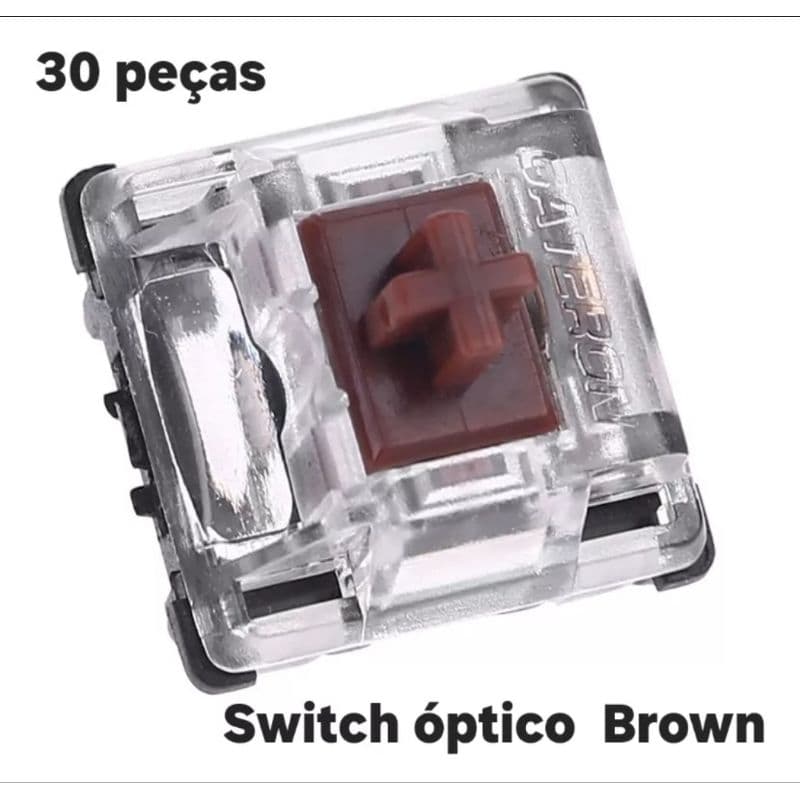 Switch Óptico Gateron Switch Brown 30 peças