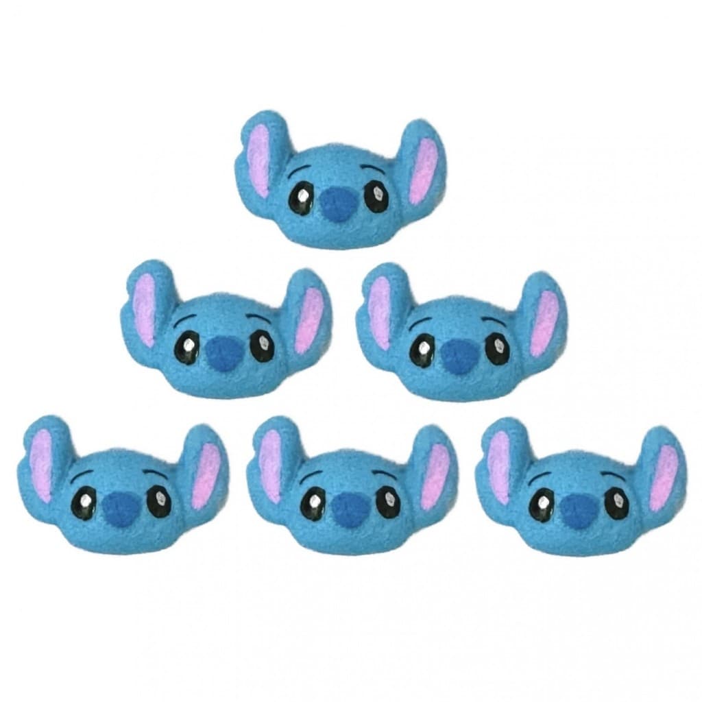 Confeitos de açúcar 100% comestíveis Tema Stitch e Angel Sprinkles azul e rosa - Jady Confeitos