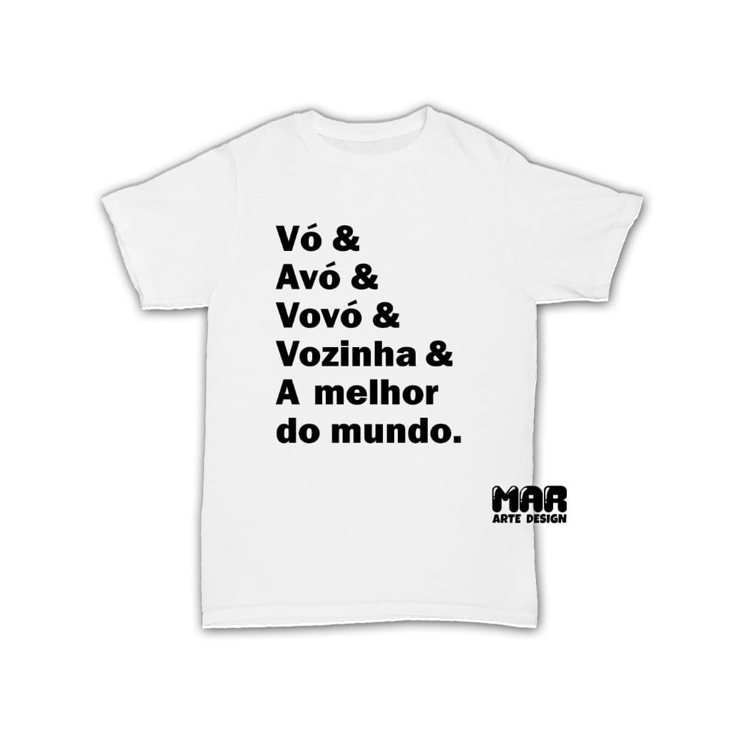 Camiseta Baby look Vó, Avó, Vovó, Vozinha, a Melhor do Mundo - Camiseta Vovó