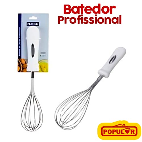 Fuet Fuê Profissional Batedor Misturador Manual de Claras de ovos e Massas pesadas 26 centímetros