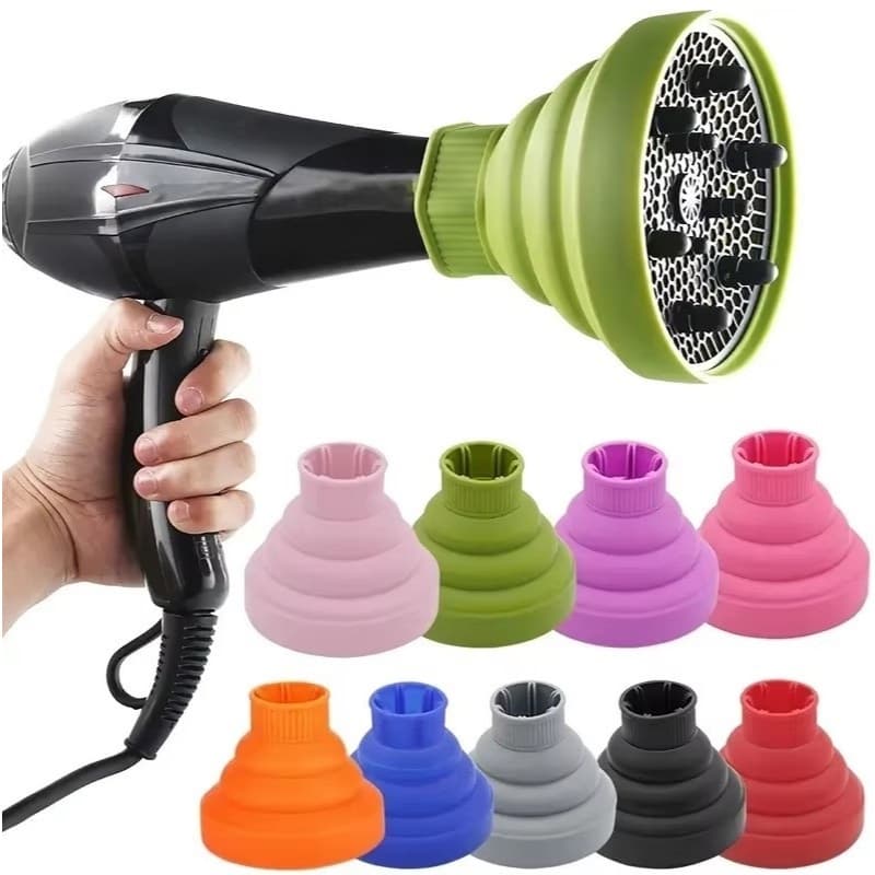 Difusor de Cachos Definidor em Silicone Retrátil com Boca Flexível Profissional