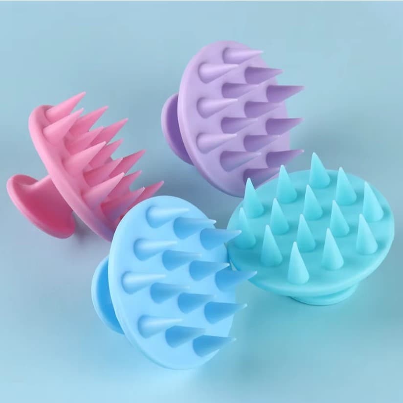 Escova De Lavar Cabelo Massageadora de Silicone Auxilia O Crescimento Diminui A Quebra