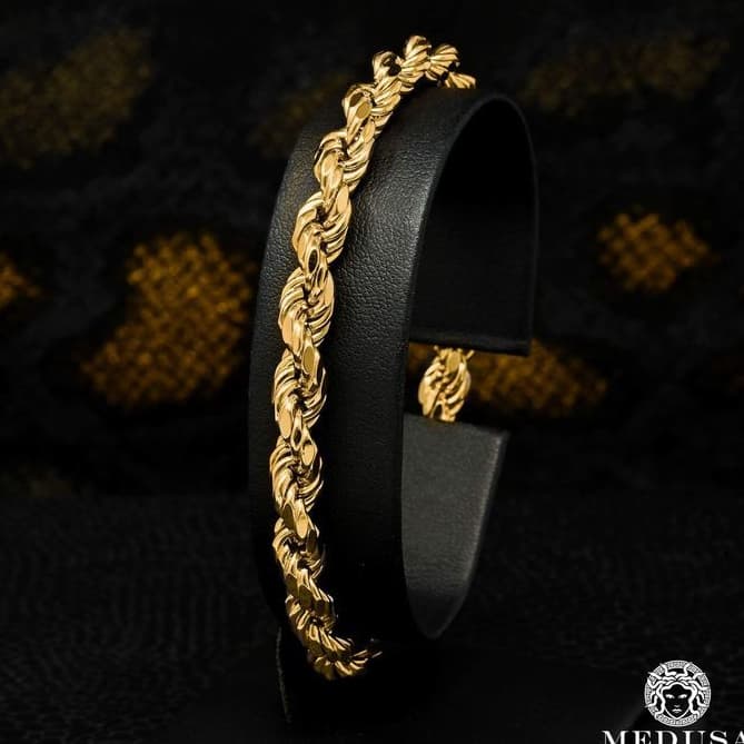 Pulseira Banhada a Ouro Cordão Baiano Trançada 18k folheada