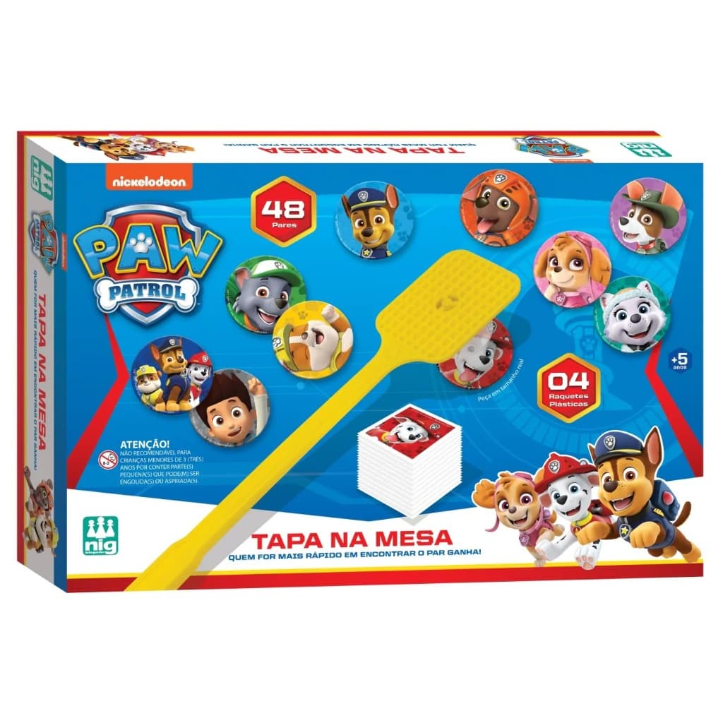 Jogo Tapa Na Mesa Patrulha Canina 0681 - Nig Brinquedos