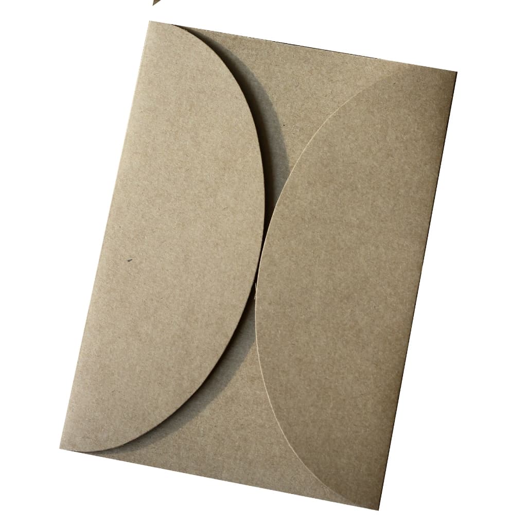 Envelope Redondo 15x21cm - 25pç Kraft Pardo para Convite de Casamento