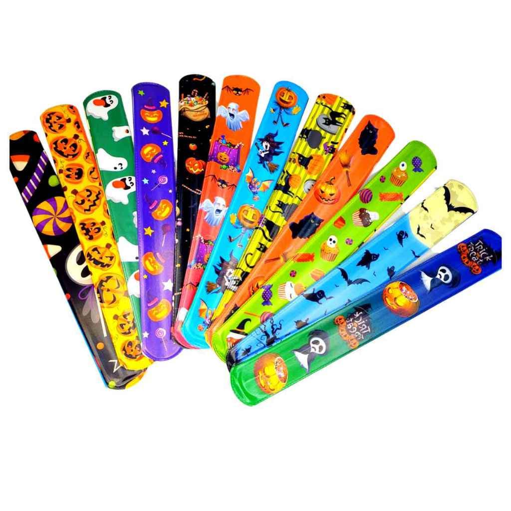 Pulseira Colorida Halloween Bate Enrola Festa Balada C/24 Un