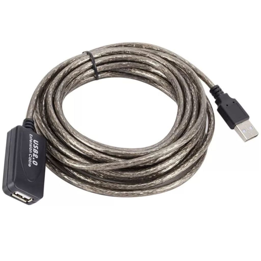 Cabo Extensor USB 2.0 Macho para USB 2.0 Fêmea - 10 Metros.