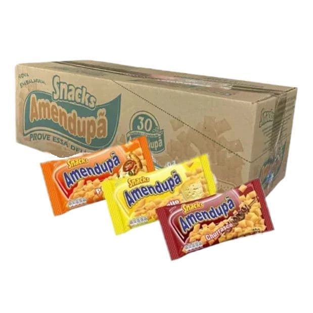 Salgadinho Amendupã 40g Caixa c/20un Todos Sabores Salgadinhos Snacks