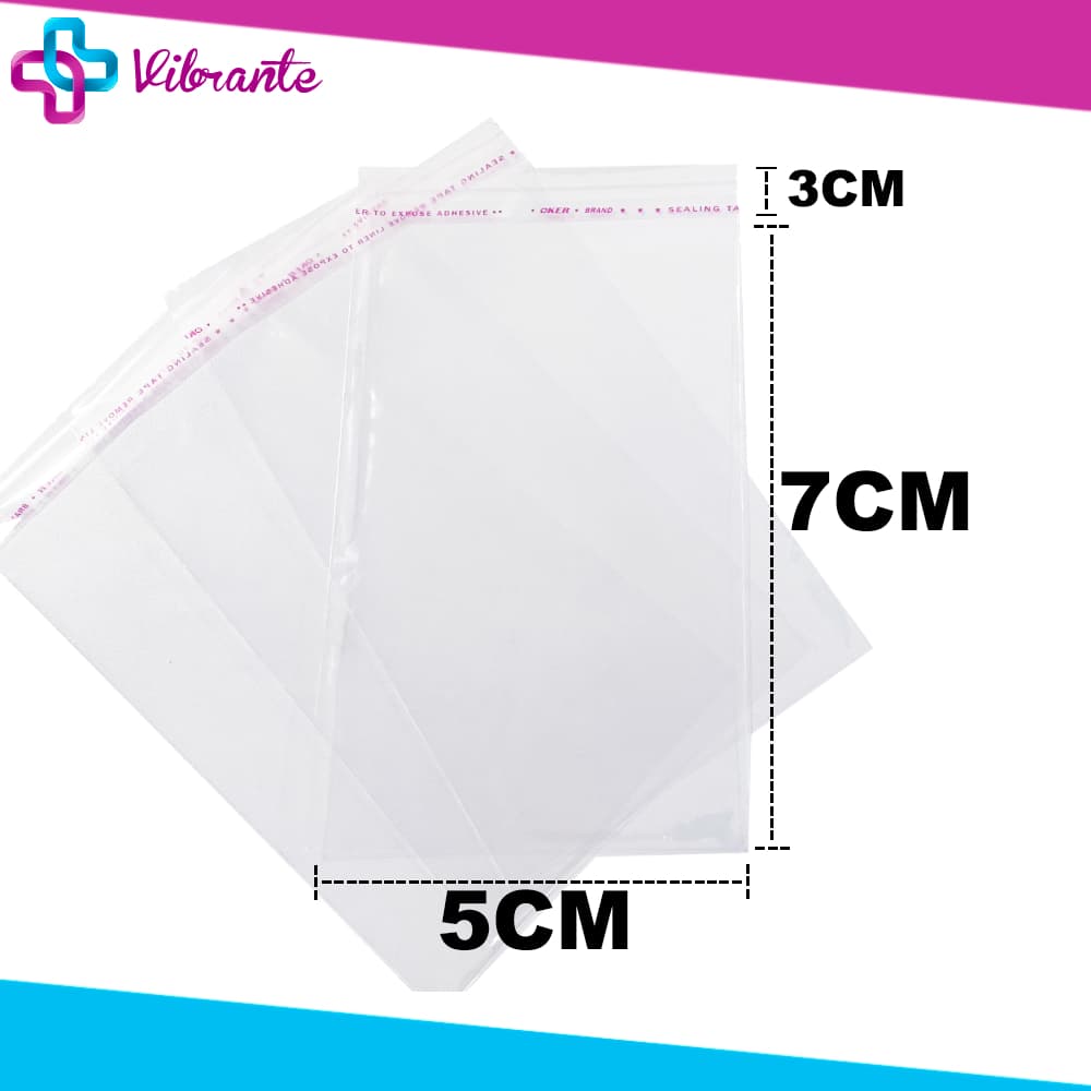 Saco Adesivado 5x7 C/500un - Saquinho Plástico Transparente