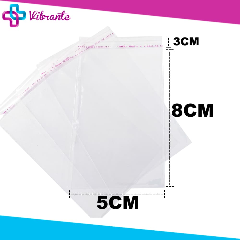Saco Adesivado 5x8 C/500un - Saquinho Plástico Transparente
