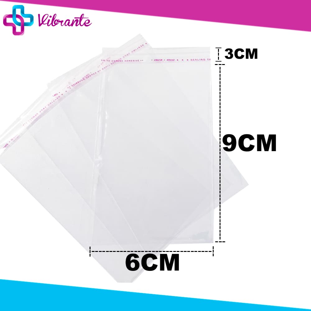 Saco Adesivado 6x9 C/100un - Saquinho Plástico Transparente