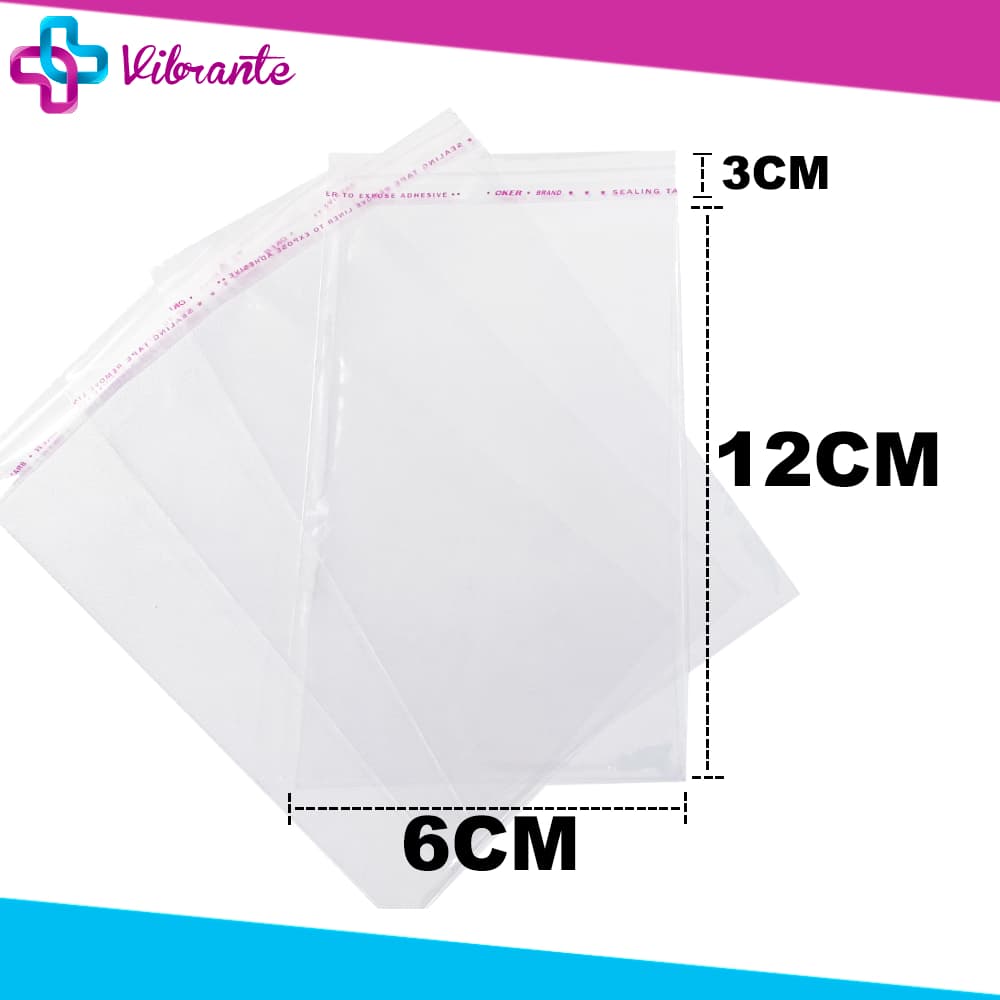 Saco Adesivado 6x12 C/500un - Saquinho Plástico Transparente