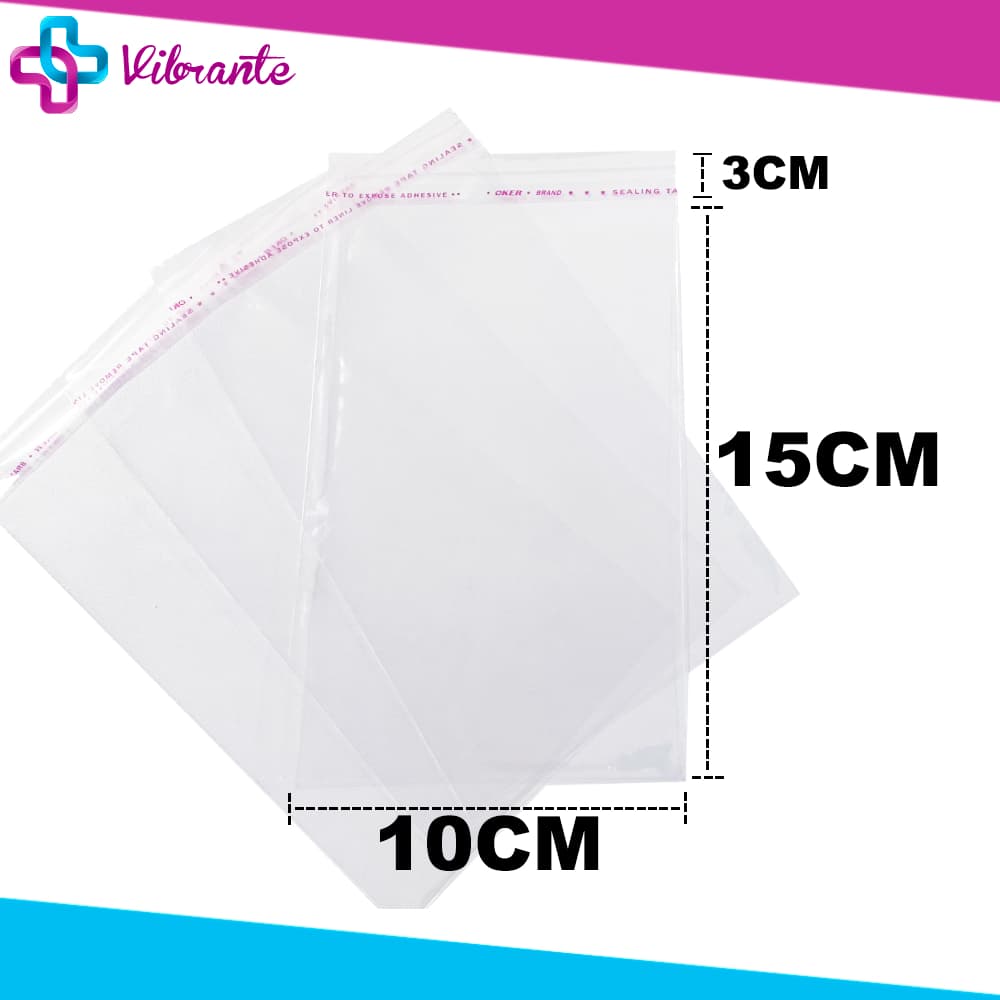 Saco Adesivado 10x15 C/500un - Saquinho Plástico Transparente