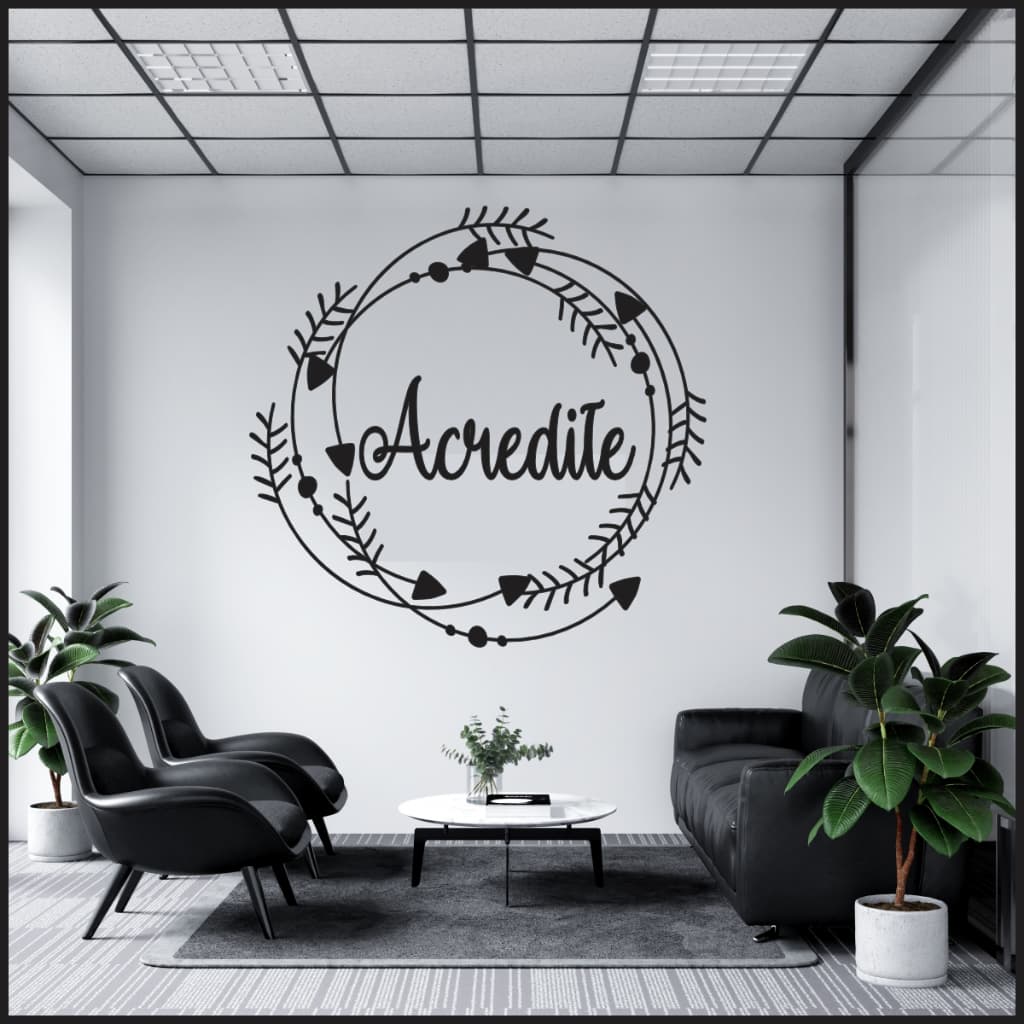 Adesivo De Parede Decorativo motivacional Acredite.