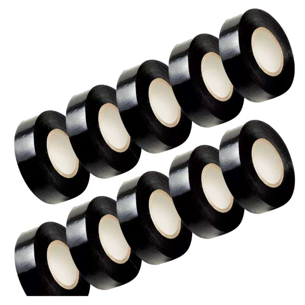 Fita Isolante 10m Em Tubo C/ 10 Rolos - Gadan Cor Preto Liso