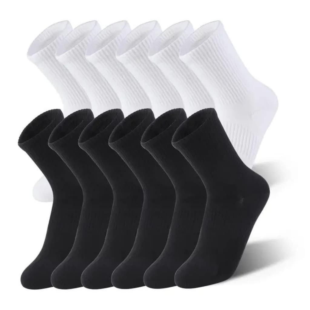 Kit Pares Meia Cano Alto Unissex Atacado Cores Barato kit com 12 pares ou 6 pares