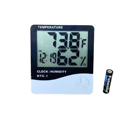 Termo-higrômetro Medidor Digital Relógio Umidade com Pilha WJ 003