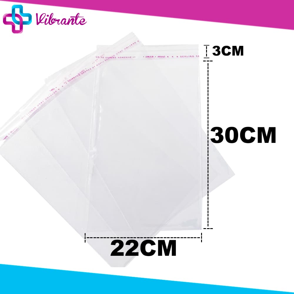 Saco Adesivado 22x30 C/100un - Saquinho Plástico Transparente